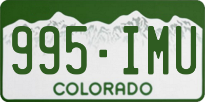 CO license plate 995IMU