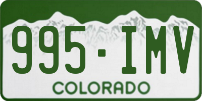 CO license plate 995IMV