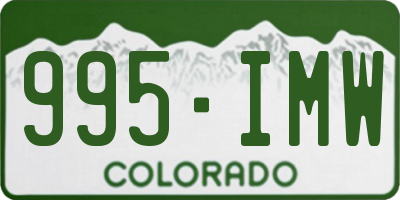 CO license plate 995IMW