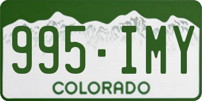 CO license plate 995IMY