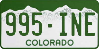 CO license plate 995INE