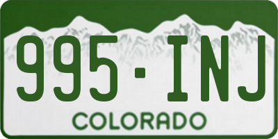CO license plate 995INJ