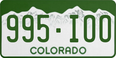 CO license plate 995IOO