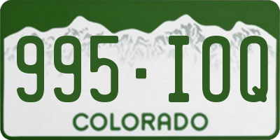 CO license plate 995IOQ