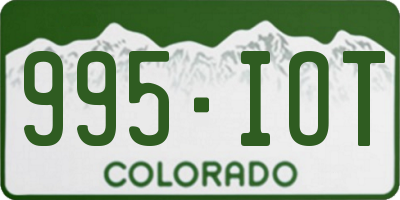 CO license plate 995IOT