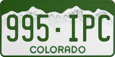 CO license plate 995IPC