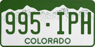 CO license plate 995IPH