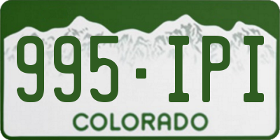 CO license plate 995IPI