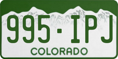 CO license plate 995IPJ