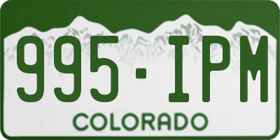 CO license plate 995IPM