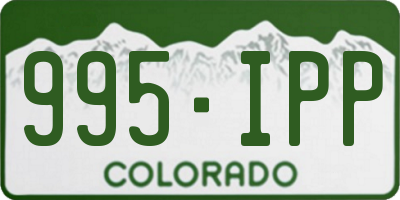 CO license plate 995IPP