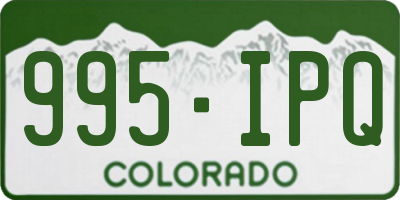CO license plate 995IPQ