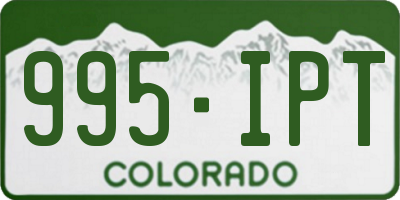 CO license plate 995IPT
