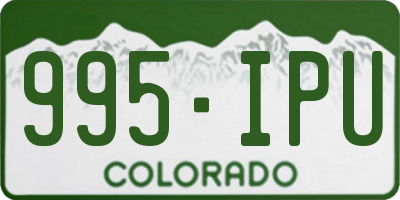 CO license plate 995IPU