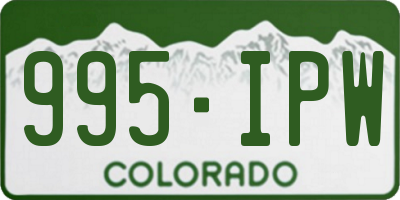 CO license plate 995IPW