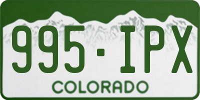 CO license plate 995IPX