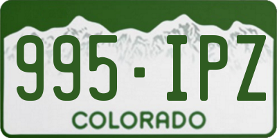 CO license plate 995IPZ
