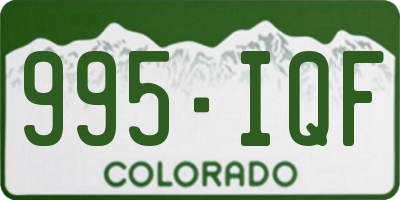 CO license plate 995IQF