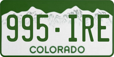 CO license plate 995IRE