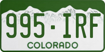 CO license plate 995IRF