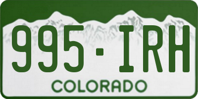 CO license plate 995IRH