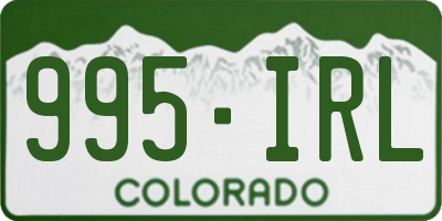 CO license plate 995IRL