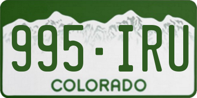 CO license plate 995IRU