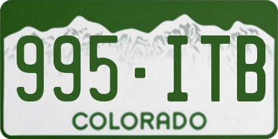 CO license plate 995ITB