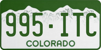 CO license plate 995ITC