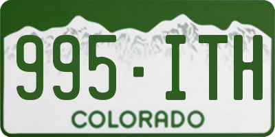 CO license plate 995ITH