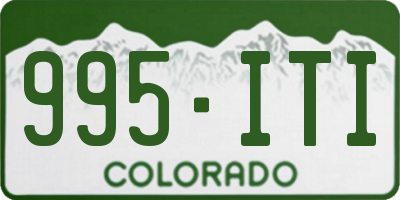 CO license plate 995ITI