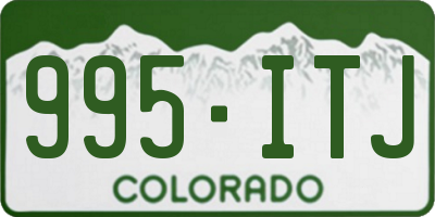 CO license plate 995ITJ