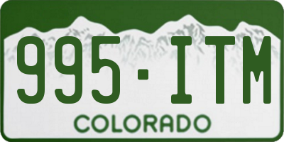 CO license plate 995ITM