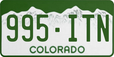CO license plate 995ITN