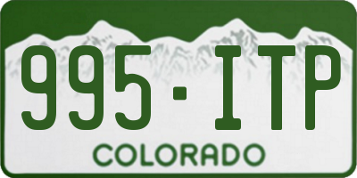 CO license plate 995ITP