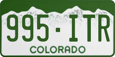 CO license plate 995ITR