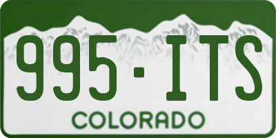 CO license plate 995ITS