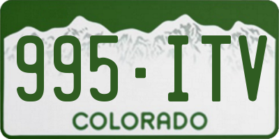 CO license plate 995ITV