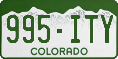 CO license plate 995ITY