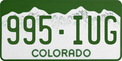 CO license plate 995IUG