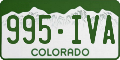 CO license plate 995IVA