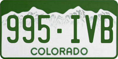 CO license plate 995IVB