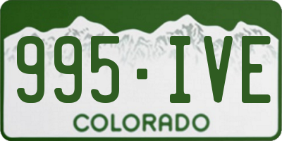 CO license plate 995IVE
