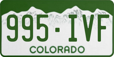 CO license plate 995IVF