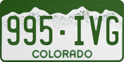 CO license plate 995IVG