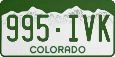 CO license plate 995IVK