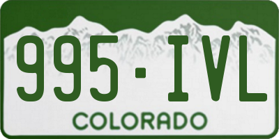 CO license plate 995IVL