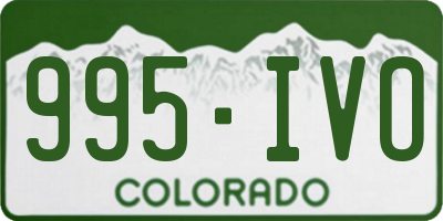 CO license plate 995IVO
