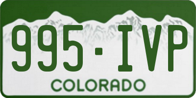 CO license plate 995IVP