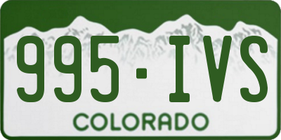 CO license plate 995IVS